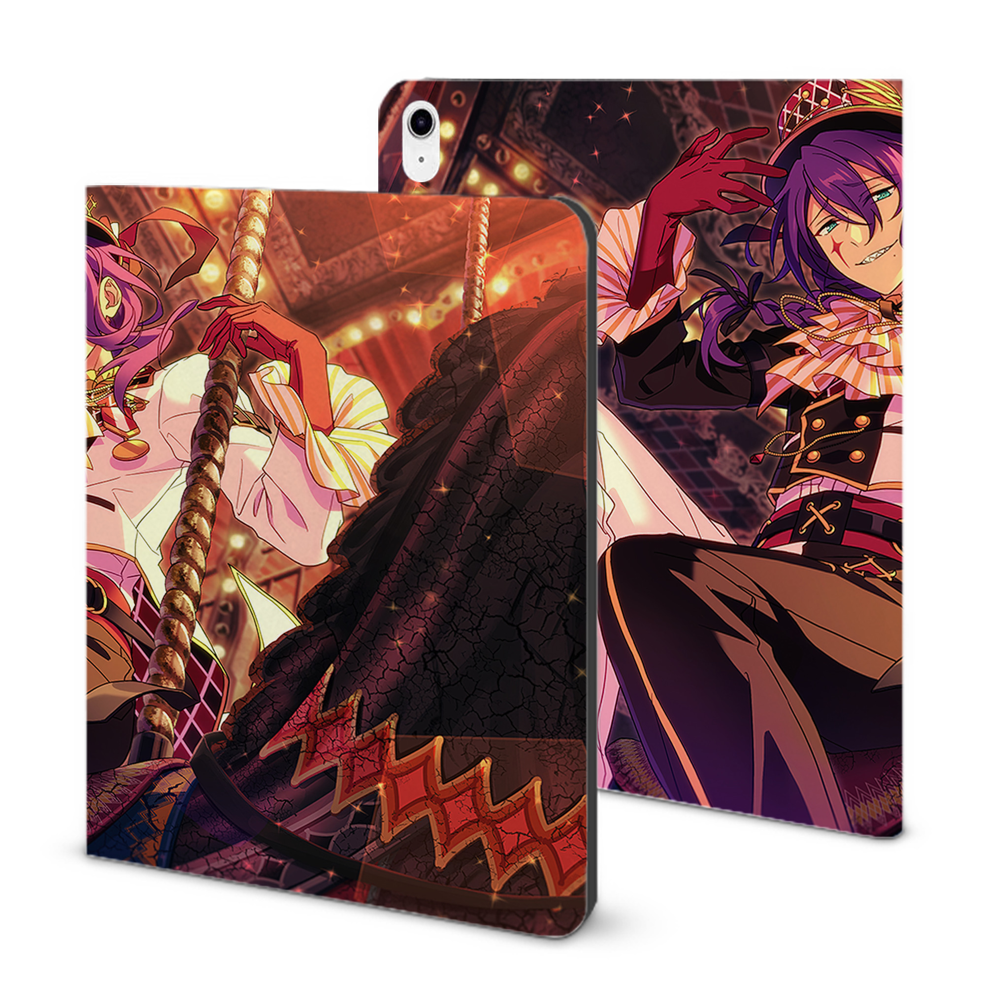 （画像用） あんさんぶるスターズ! Ensemble Stars IPad ケース ブック型 PUレザー TPU 耐衝撃 軽量 薄型 ペン収納なし 全面保護 IPad 各モデル対応